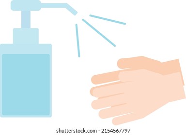 Clip Art Of Simple And Cute Hand : Hand Sanitizer