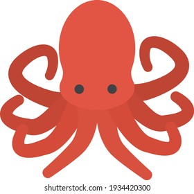 Clip art of simple and cute octopus