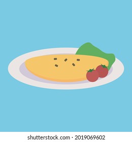 Clip Art Of Simple And Cute Omelet