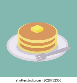 Clip Art Of Simple And Cute Pancake