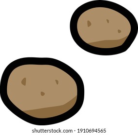Clip art of simple and cute potato