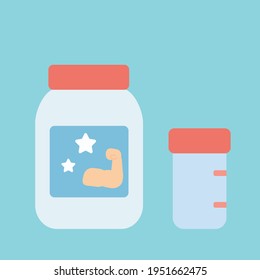 Clip art of simple and cute protein drink