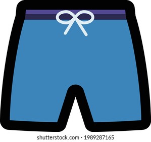 Clip Art Of Simple And Cute Swimming Trunks