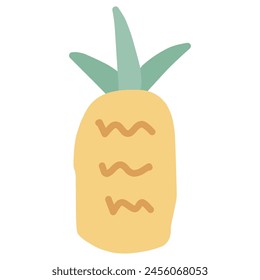 Clip arte de simple piña deformada linda