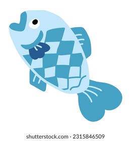 Clip art of simple deformed fish