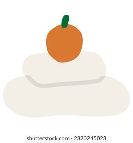 Clip art of simple deformed Kagamimochi