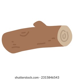 Clip art of simple deformed log