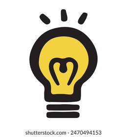 Clip art of a simple hand-drawn light bulb