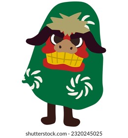 Clip art of simple lion dance deformed