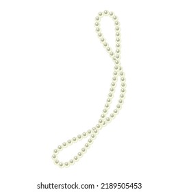 Clip art of simple pearl necklace
