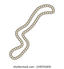 Clip art of simple pearl necklace