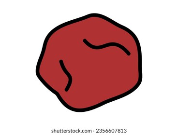 Clip art of simple pickled plum