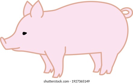 Clip art of simple pig