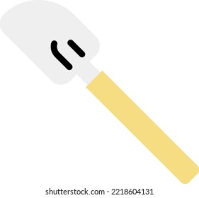 Clip Art Of A Simple Rubber Spatula