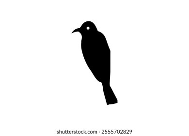 clip art of simple silhouette of crow