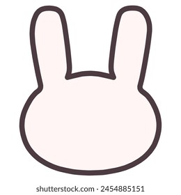 Clip art of a simple silhouette of a rabbit, one of the twelve signs of the Chinese zodiac.