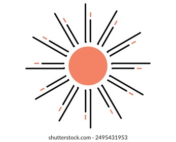 Clip art of simple sun