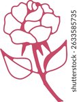 Clip art of a single rose