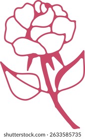 Clip art of a single rose