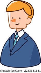 Clip art of smiling businessman man_Cute
