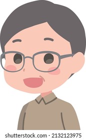 Clip art of smiling middle-aged man