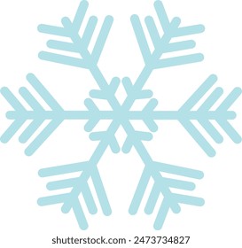 Clip Kunst der Schneeflocke in Hellblau