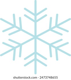 Clip art of snowflake in light blue