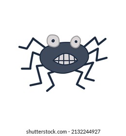 imagen de clip de araña con diseño de dibujos animados, ilustración vectorial