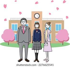 Imágenes prediseñadas del estudiante con uniforme