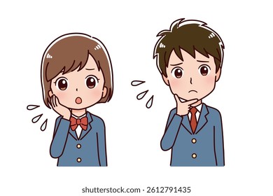 Clip art of student in uniform