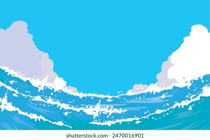 Clip art of summer sea resort