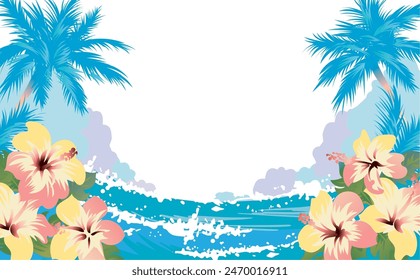 Clip art of summer sea resort