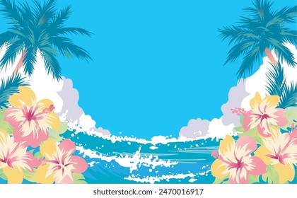 Clip art of summer sea resort