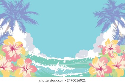 Clip art of summer sea resort