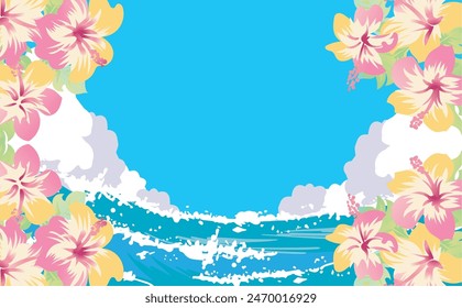 Clip art of summer sea resort