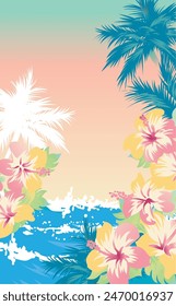 Clip art of summer sea resort