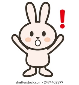 Clip art of surprised rabbit