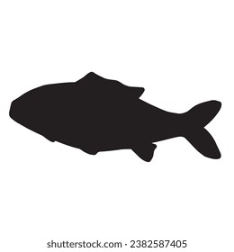 clip art of swimming fish silhouette