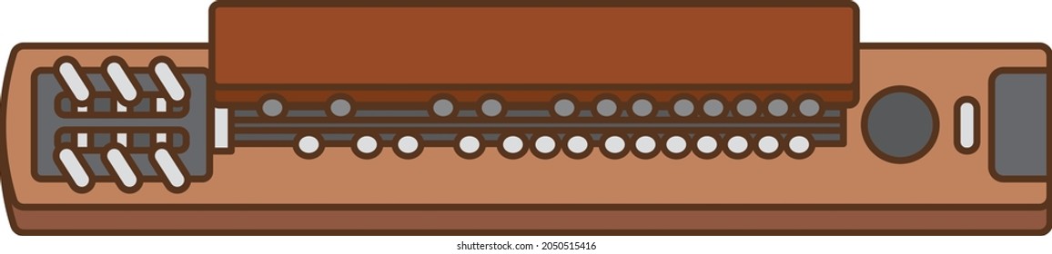 Clip art of Taisho koto seen from the front