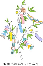 Clip art of tanabata decoration