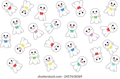 Clip art of teru teru bozu  in rainy season