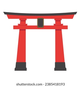 Clip art of Torii gate Color without line