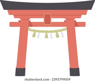 Clip art of Torii gate in Japan