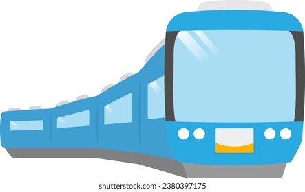 Clip art of a Train rounding a curve