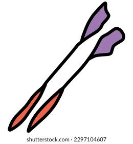 Clipart of two sparklers