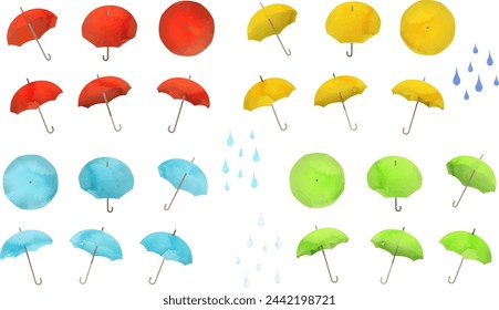 clip art of umbrella watercolor style