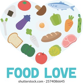 clip art of various foods,food love