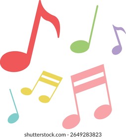 clip-art de várias notas musicais