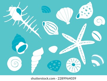 Clip art of various shells