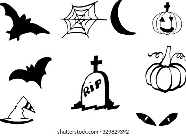 Clip Art Vector for Halloween Day.